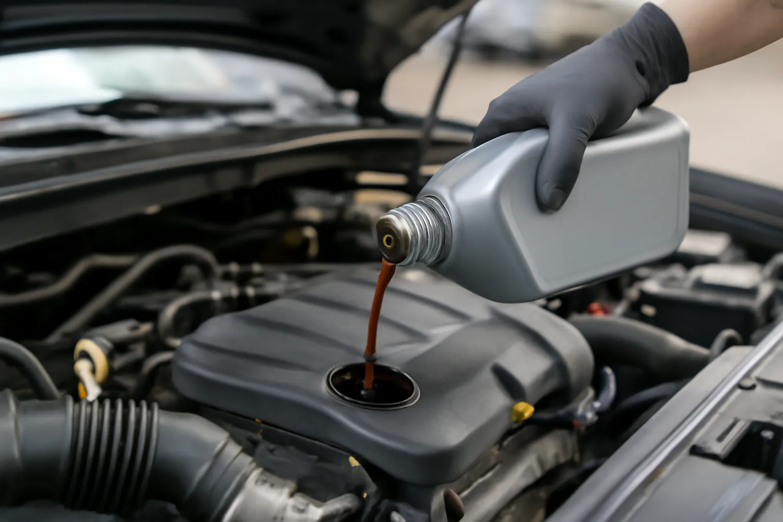 Engine oil synthetic oil exchange cycle