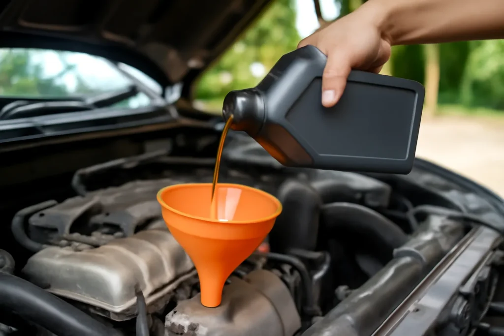 How to exchange engine oil