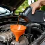 How to exchange engine oil