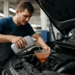 Engine oil flushing method