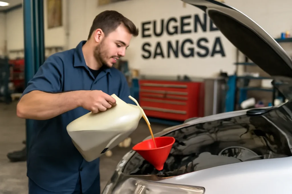 Eugene Sangsa Engine Oil Exchange