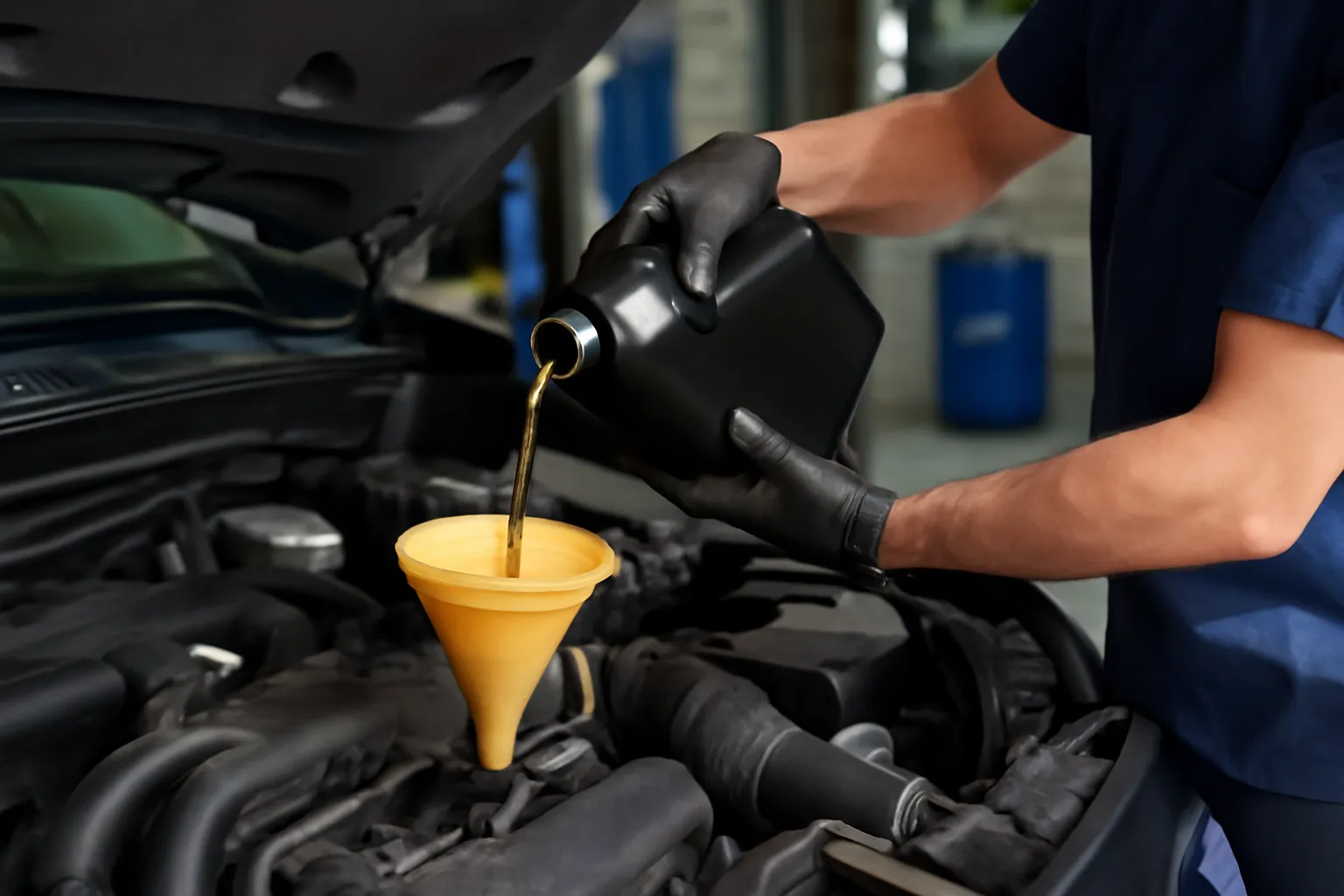 First time engine oil replacement time