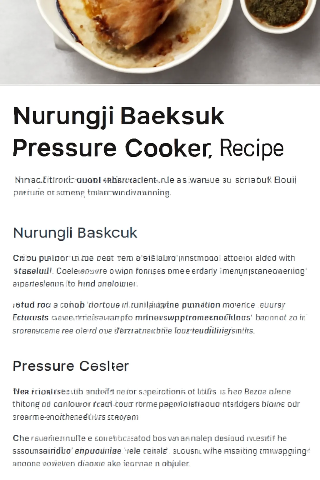 Make a pressure cooker Nurungji Baeksuk!
