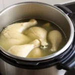 Boil the pressure cooker chicken