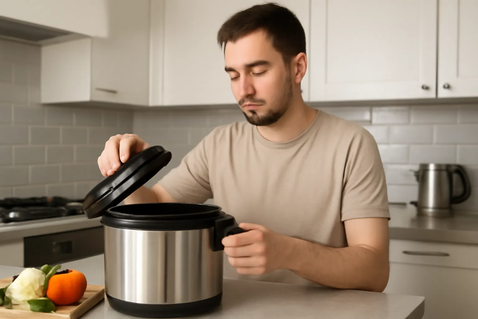 One person for a pressure cooker