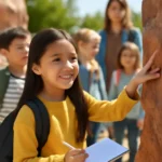 Elementary school student experience learning