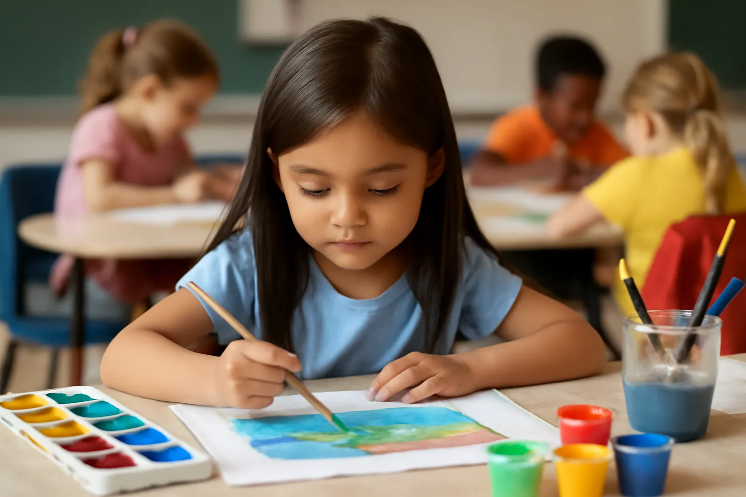 Elementary school student painting contest