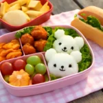 Elementary school student picnic lunch snack