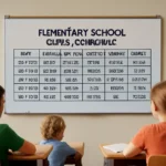 Elementary school class schedule