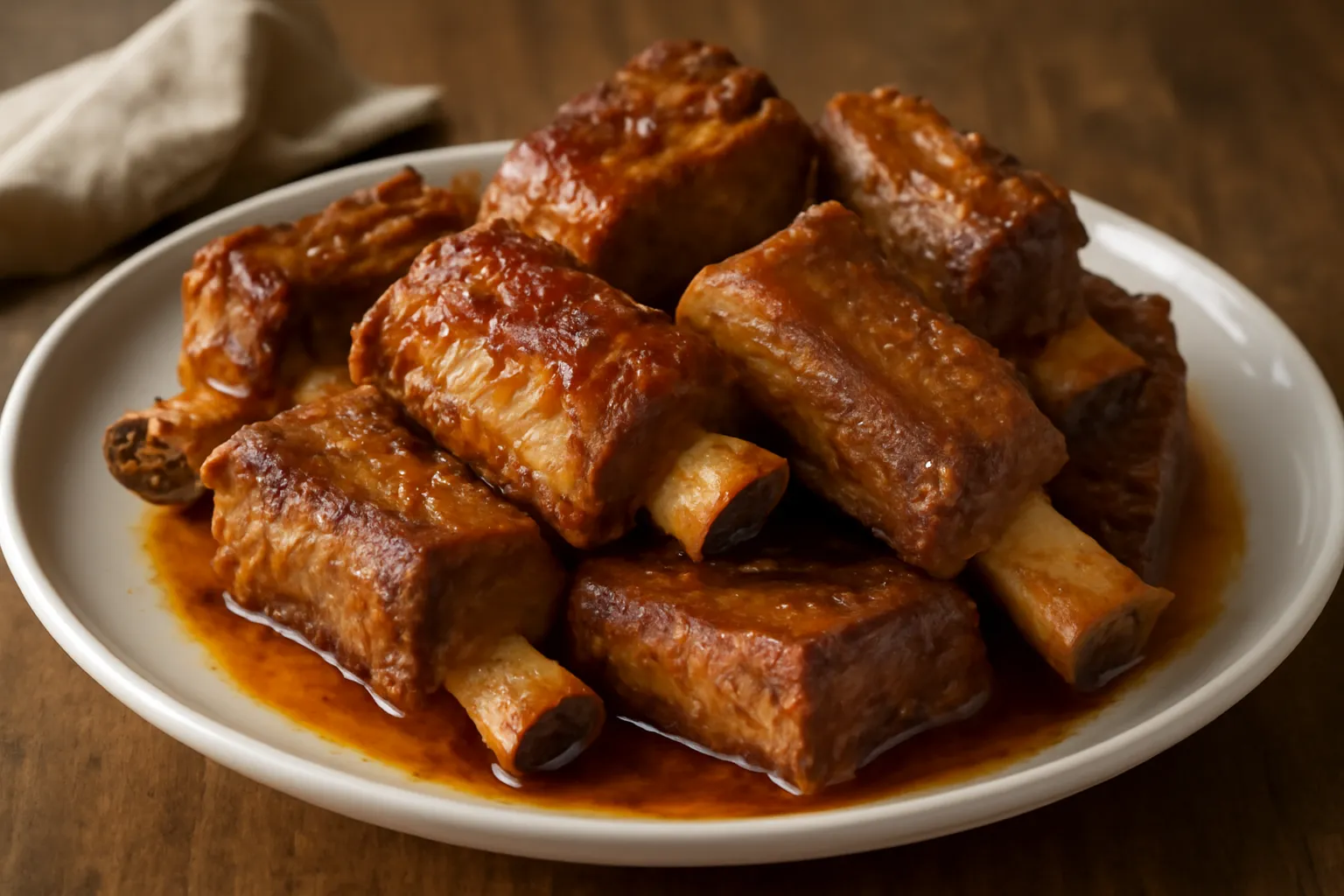 Pressure cooker beef ribs steamed golden recipe