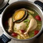 Pressure cooker abalone samgyetang