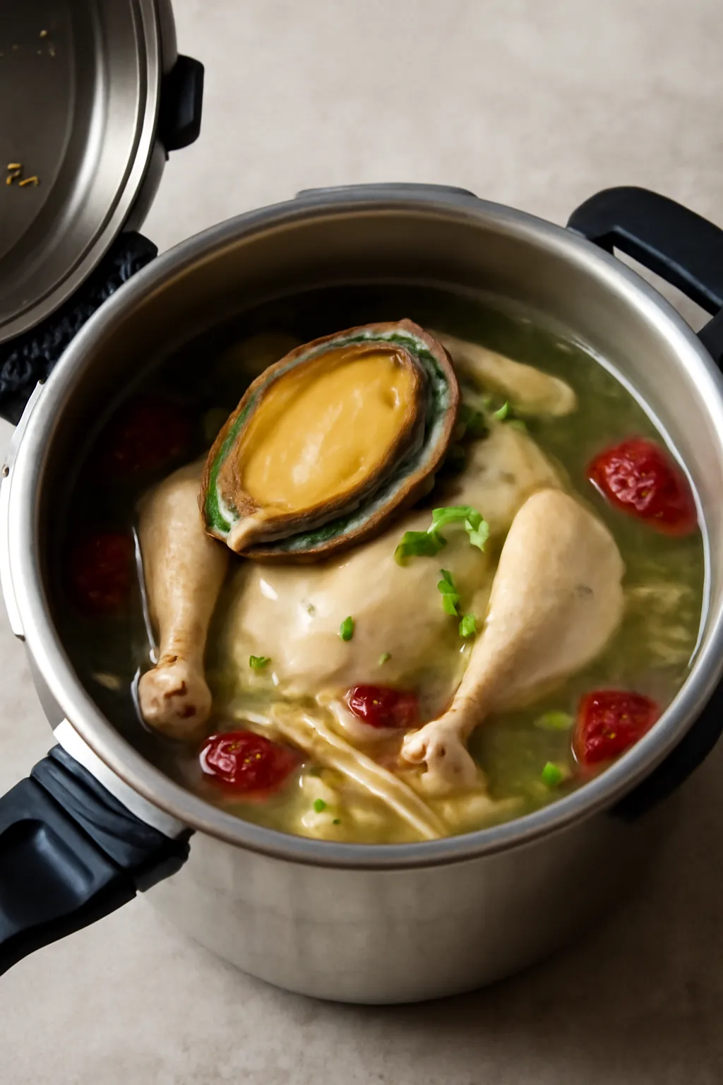 Pressure cooker abalone samgyetang