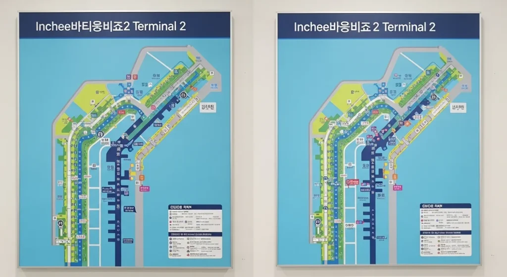 인천공항 제2여객터미널 안내도