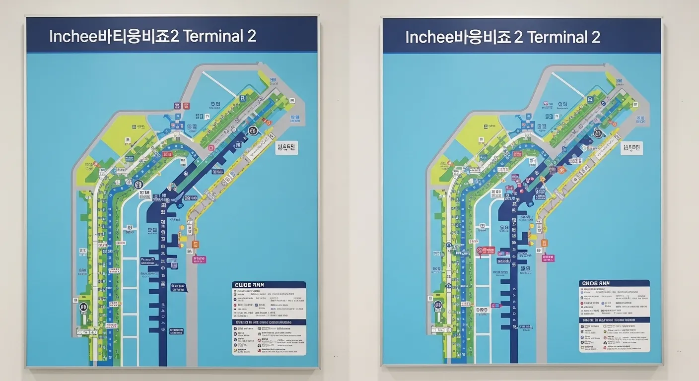 인천공항 제2여객터미널 안내도
