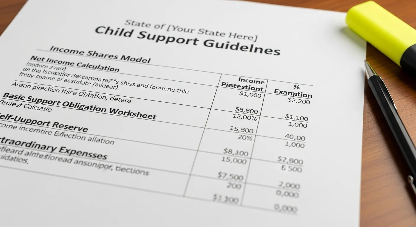 양육비산정기준표